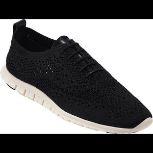 Cole Haan Zero Grand OS Leather Scalloped Tong Eyelet Toe Sneaker